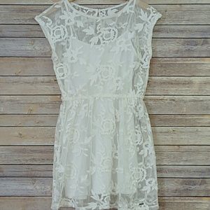 Hollister Ivory Lace Dress size M